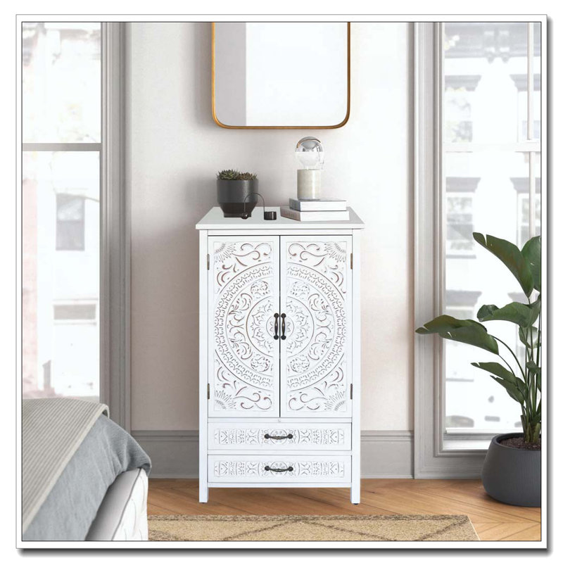 Armoire de rangement blanche 27 po