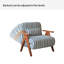 Méridienne escamotable avec accoudoirs en bois de frêne brun Mid-Century-117541489