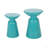 Serenita Outdoor Iron Side Tables With Flared Design, Set Of 2-356451516