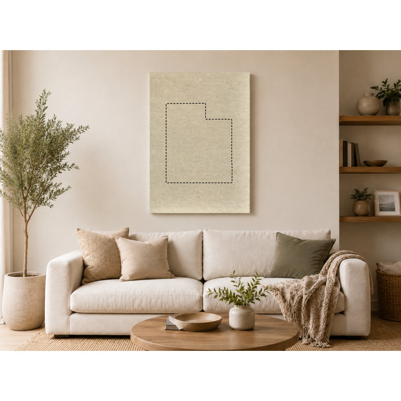 Utah State Outline - Portrait, art mural sur toile, 20" W x 30" H