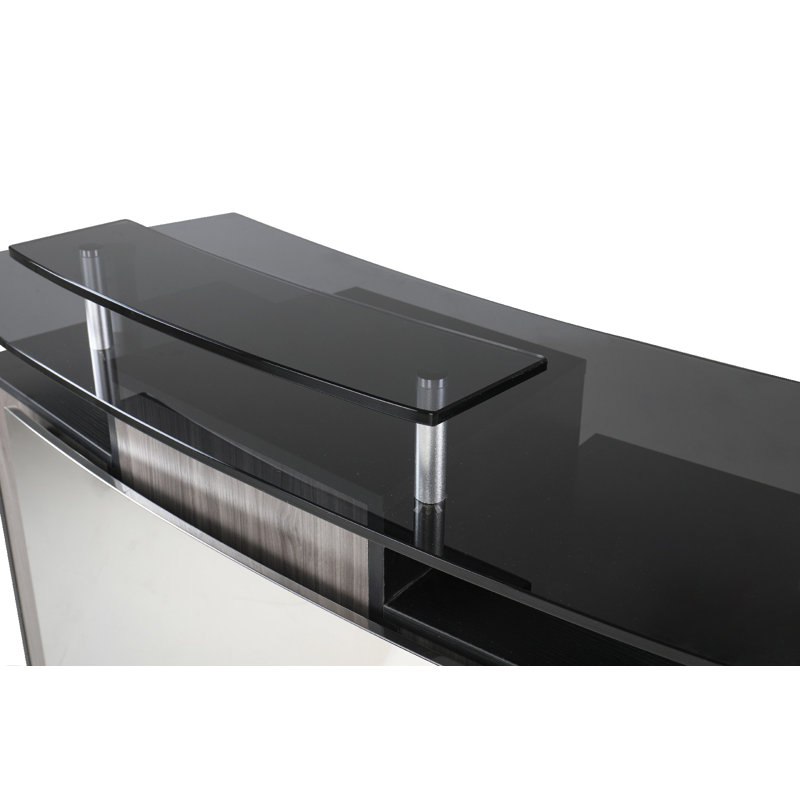 Rectangle Glass Reception Desk
