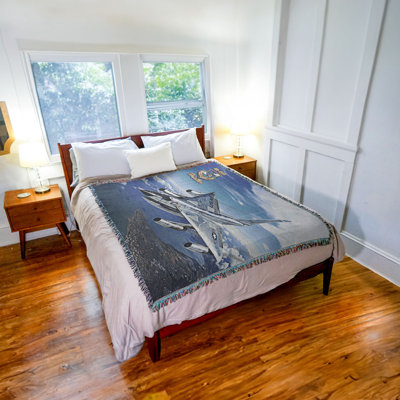 Pure Country Weavers B-58 Hustler Blanket by Larry Grossman - Gift Tapestry Throw Woven from Cotton - Made in The USA (72x54)