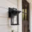 Lann Steel Outdoor Wall Light Wall Sconce, Black