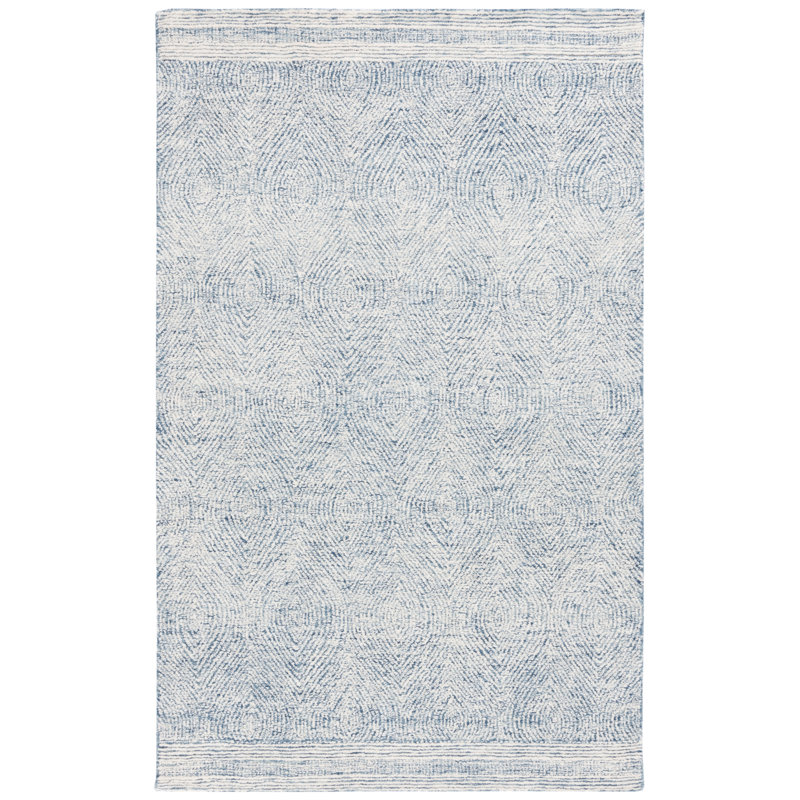 Radegund Abstract Hand Tufted Wool Geometric Rug, Rectangle 3' x 5'
