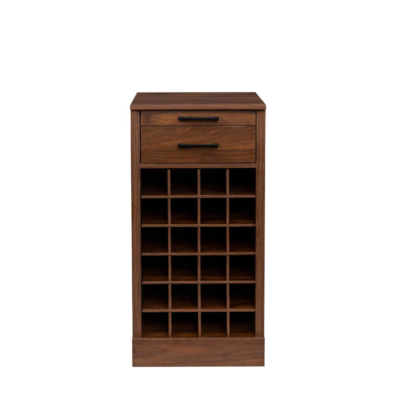 Modular 24  Wine Bar Cabinet Buffet Cabinet, Walnut Brown