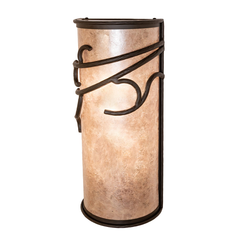 2 - Light Flush Mounted Sconce, STEEL/MICA/IDALIGHT, STEEL/MICA/IDALIGHT