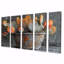 Orange orange vert, photo monochrome de cactus dans un vase II - ensemble d'art sur toile floral cactus-740378868