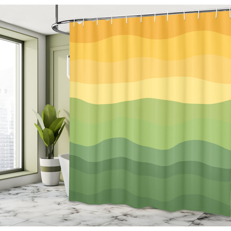 Shower Curtain with Hooks Included, 84"H x 69"W