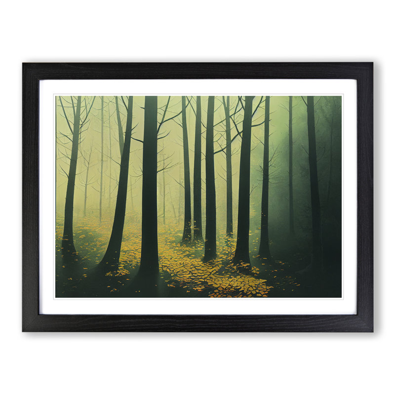 XH1022-6891X Phenomenal Forest - Single Picture Frame Print, Black Framed, 46cm H x 64cm W x 2cm D