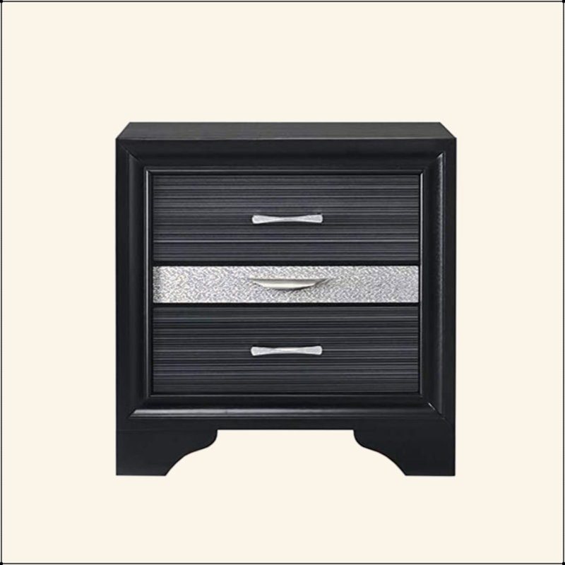 2 Drawers And 1 Jewellery Drawer Nightstand