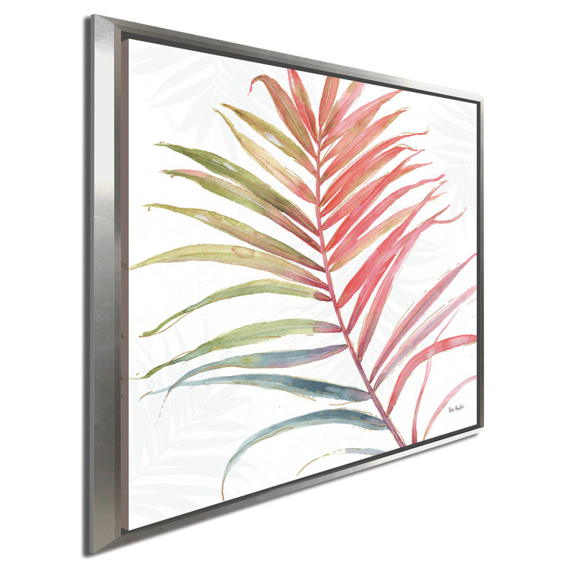 « tropical rosé vi », reproduction de peinture à l’aquarelle sur toile encadrée, H 27,5 po x l 27,5 po x P 2 po
