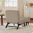  25.98'' Wide Modern Soft Upholstered Accent Chair With Adjustable Backrest And Ottoman-1566653441