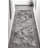 2' X 13' Grey Abstract Area Rug