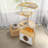 Corner Cat Tower, Cat Tree With Scratching Post, Cat Condo With Feeding Station And Climbing Platforms, Pet Furniture For Indoor Cats