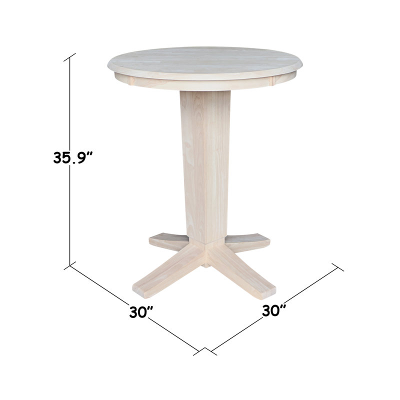 Table de salle à manger Scalla, H 35,9 po x L 30 po x l 30 po, Non fini