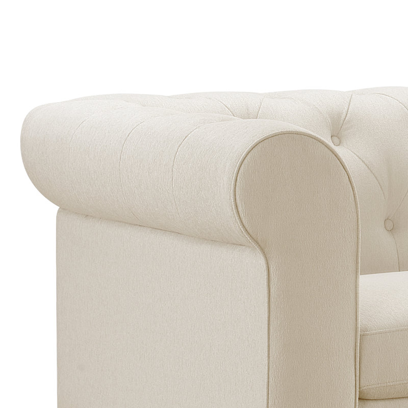 Canapé Chesterfield Ericson, Ivoire ivoire
