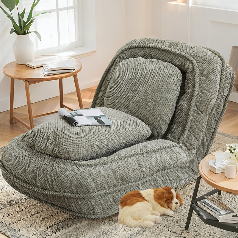 Multi-Function Lounger, Lazy Sofa Couch,Space Saving Design,Foldable,Human Pets Bed With 5 Adjustable Position, For Bedroom, Living Room
