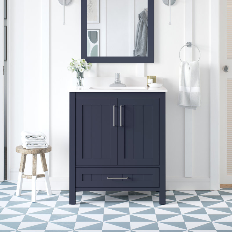 OVE Decors Kansas 30" Single Bathroom Vanity, Midnight Blue