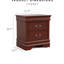 Table de chevet à l'épreuve de la poussière avec tiroirs en queue d'aronde de style transitionnel 1Pc-1948587320