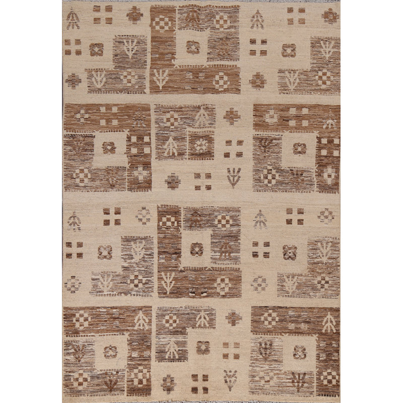 Tapis tribal fabriqué à la main Gabbeh 5 x 8