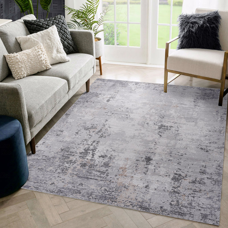 6' X 9' Abstract Area Rug, Rectangle 6'7" x 7'9"