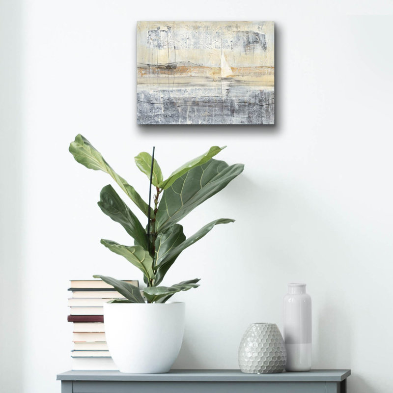 «Gold Coast» par Albena Hristova, art mural en verre acrylique, H 12 po x l 16 po x P 0,13 po