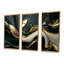 Or noir et noir captivant - ensemble d'art mural abstrait vagues modernes-107212737-107212742