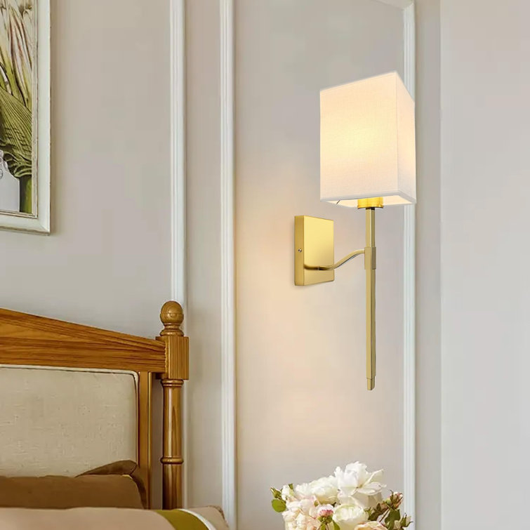 Non Hardwired Wall Sconce with Remote Set of 2