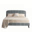 Structure de lit double tapissier pleine grandeur, sans sommier, lin, sable et vert-1627118620-1627304716
