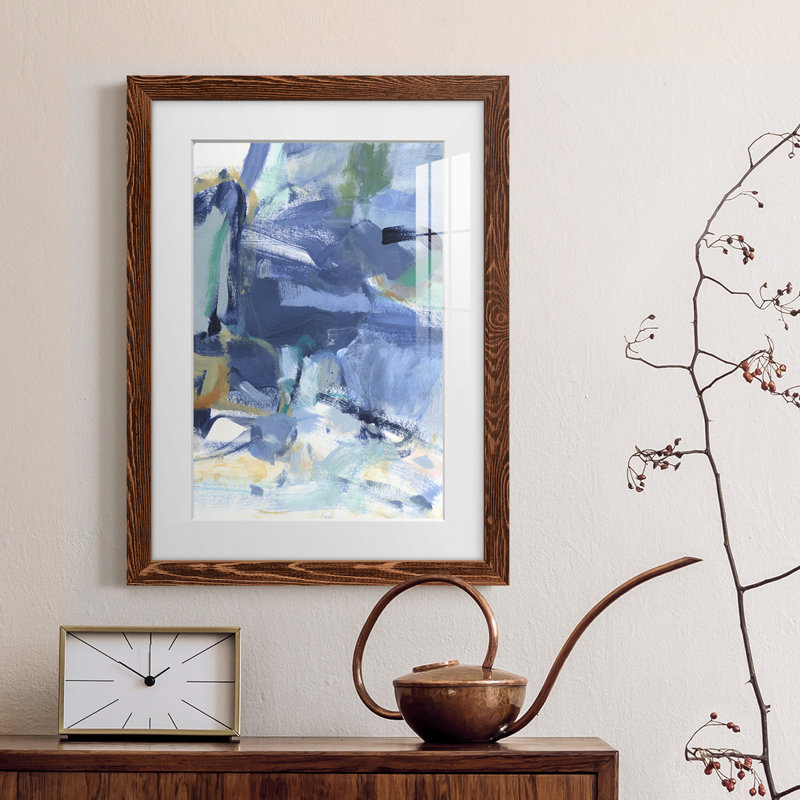 Blue Room I Premium encadré mat - prêt à être accroché, H 32 po x l 23 po x P 1 po, Érable