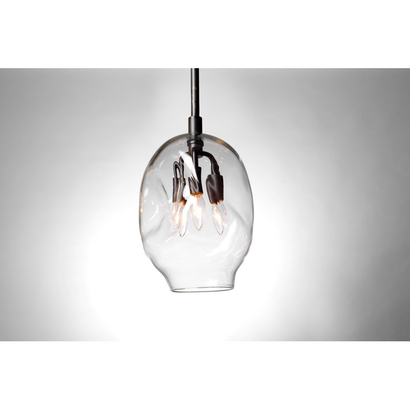 Luminaire suspendu géométrique unique à 3 lumières