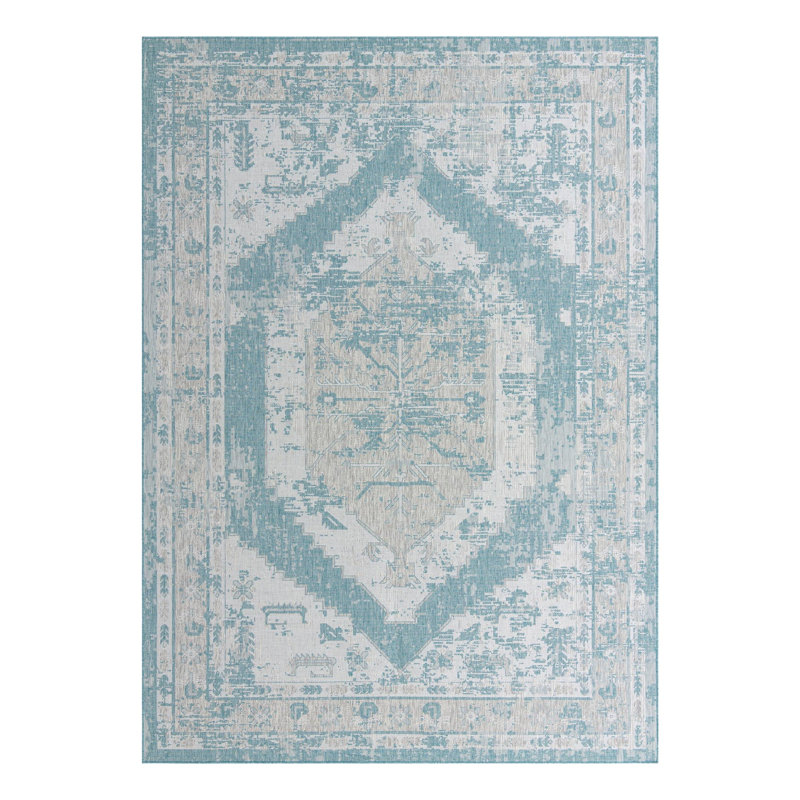 Oriental Indoor / Outdoor Rug, Rectangle 10' x 14'