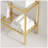 24 inch Freestanding Bathroom Vanity with Rectangular Ceramic Basin and storage Shelf