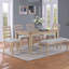 Ensemble de table de salle à manger en bois massif avec chaise et banc 6 pièces Berger-917863471-917863470-917863464