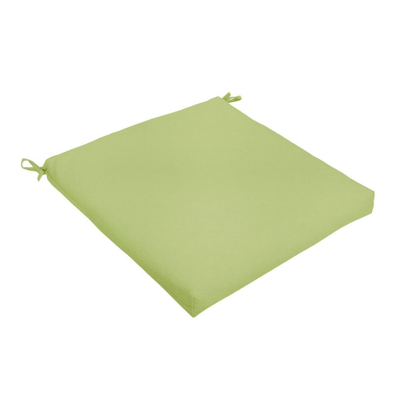 Outdoor 2.5'' Dining Chair Seat Cushion, Fresco Apple Green, 19" W x 19" D