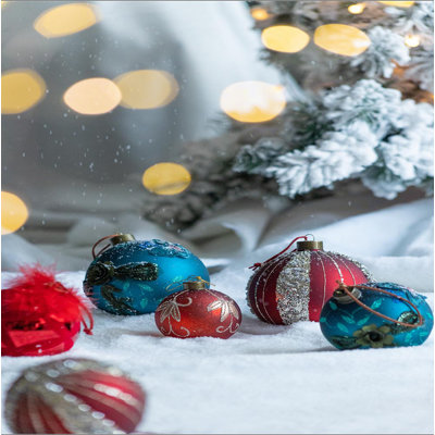 D3 "boules de Noël, boules de Noël suspendues en verre pour décorations de fêtes, lot de 12