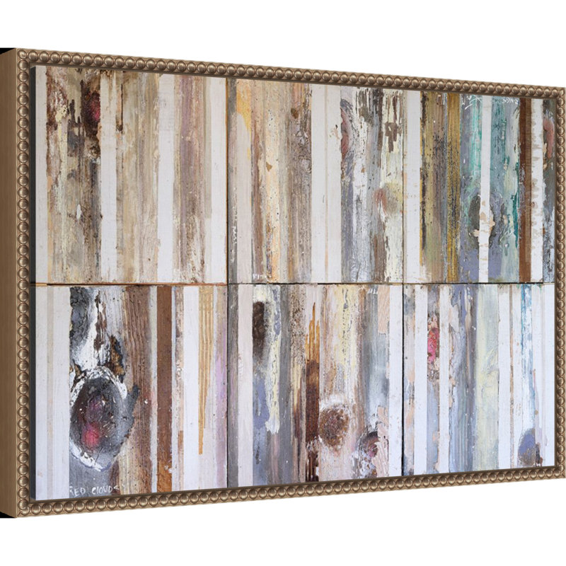 Textured Grain VII by Erin McGee Ferrell Framed Canvas Wall Art Print, 16" H x 23" W