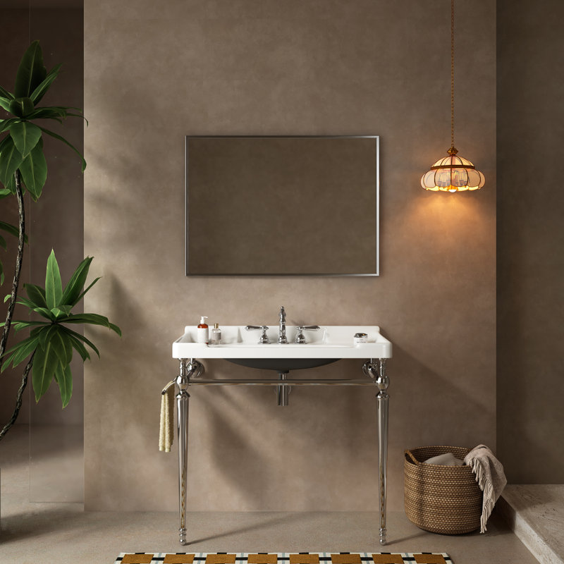 Élégant meuble-lavabo en acier inoxydable durable pour les maisons modernes