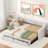 Twin Xl To King Size Upholstered Daybed With Two Drawers