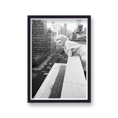 Marilyn Monroe In New York Looking To Street From Rooftop 1 - Single Picture Frame Print