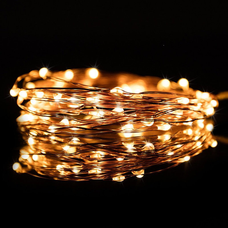 99FT LED Fairy String Lighs 300-LEDs 2700K with Remote Control