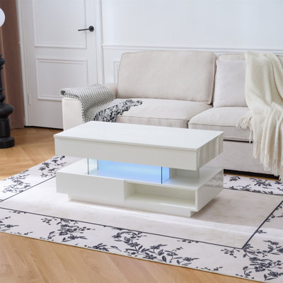 Table basse à plateau relevable 39,3 po avec compartiment caché (table incluse seulement)