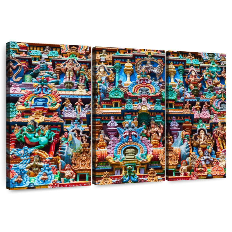 Adella Ornate Meenakshi Amman Temple, 28" H x 45" W
