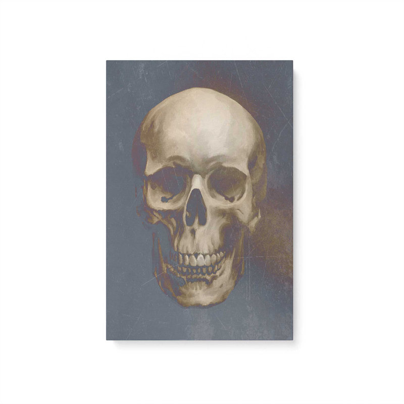 Reproduction d'art sur toile, "Crâne rétro" par Ethan Harper, H 40 po x l 30 po, Toile tendue, Sans objet