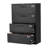 4 Drawers Metal File Cabinet, Vertical Filing Cabinet with Lock and Adjustable Hanging Rod, Tall Filing Storage Cabinets for Home and Office Fit Letter, A4, Legal Size File, Easy Assembly, Black