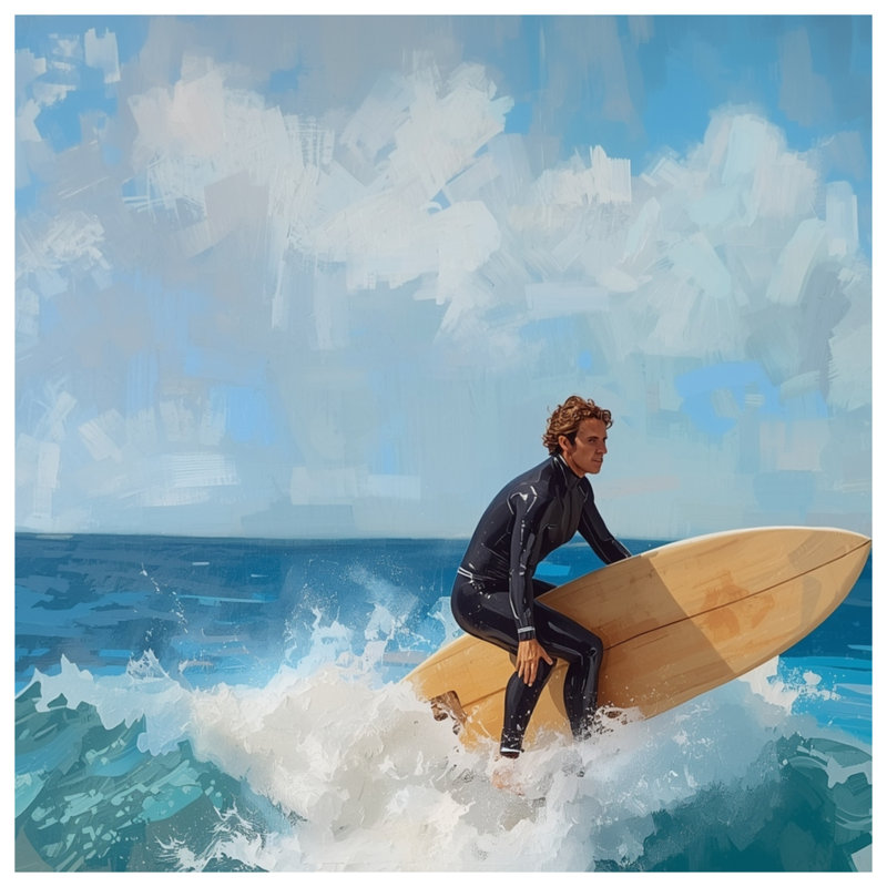 Surfer Riding Ocean Wave Blankets, 60in W x 80in H