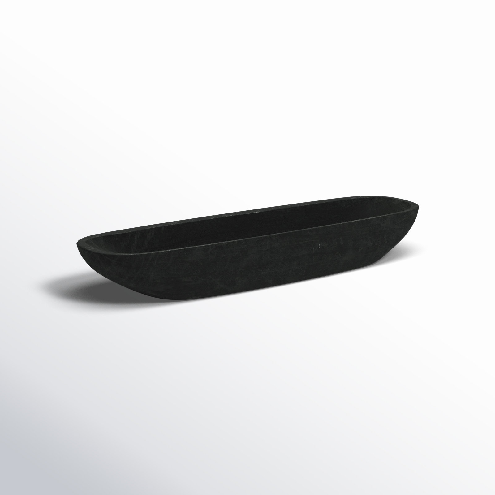 Kailyn Wood Decorative Bowl 1, Black, 3.1"H x 23"W x 6"D