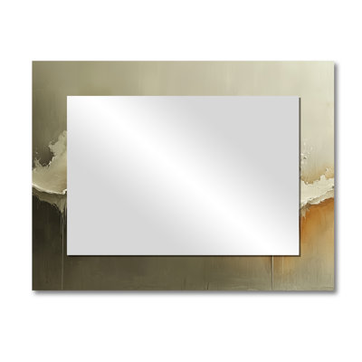 Ephemeral Pathways Drip Painting I - Abstract Decorative Mirror Wall Art - Printed On Metal