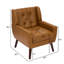 Fauteuil d'appoint revêtu de similicuir 28,3 po Davey-1709621338