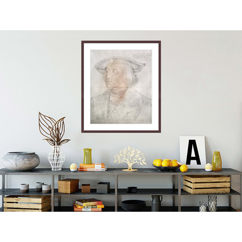 «Maximilian I Emperor of Allemagne (1459-1519)» par Albrecht Dürer, impression giclée encadrée, H 38,76 po x l 33,5 po